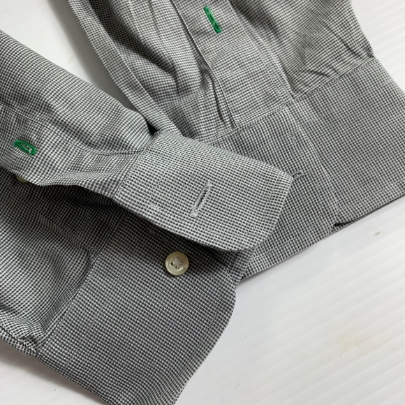 Tommy Hilfiger Men's Dress Shirt Size 16 33 Tiny Blue Check Cotton - Picture 5 of 5